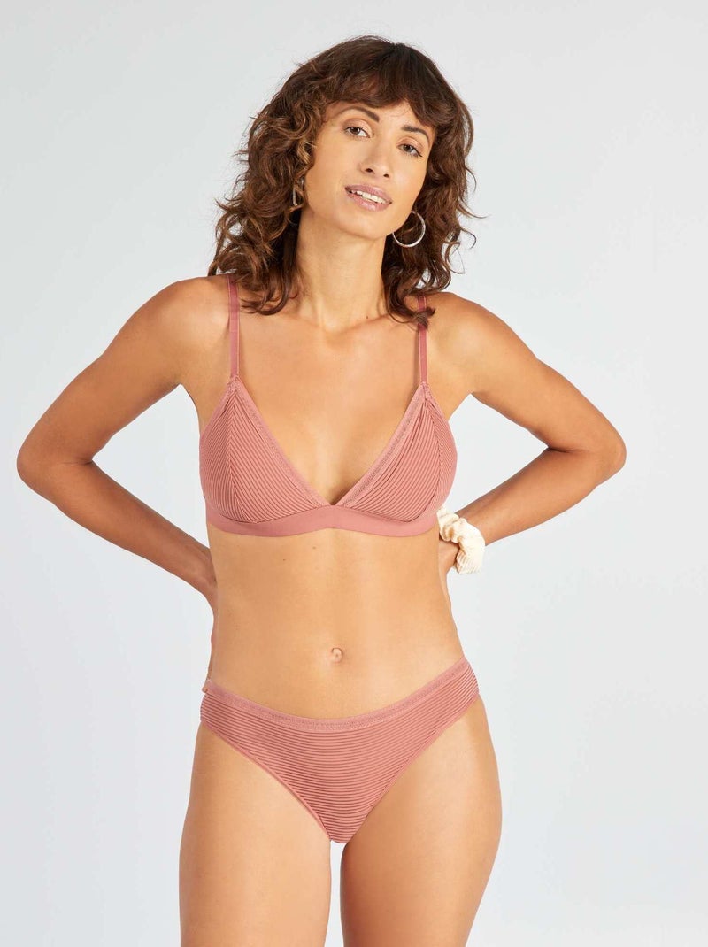 Triangelbeha met pads van microvezel ROSE - Kiabi