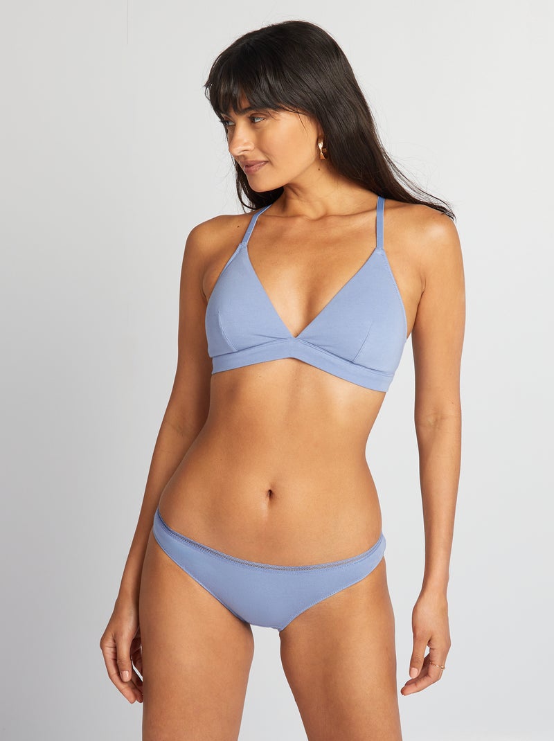 Triangelbeha met uitneembare vullingen BLAUW - Kiabi