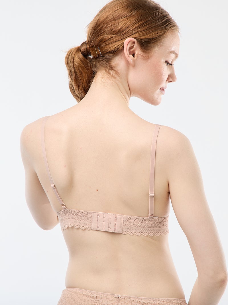 Triangelbeha van kant Rose - Kiabi