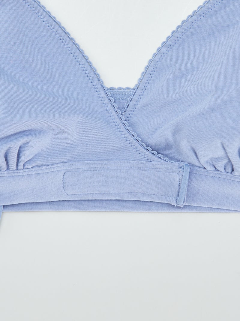Triangelbeha zonder beugels - collectie die makkelijk aan te trekken is BLAUW - Kiabi