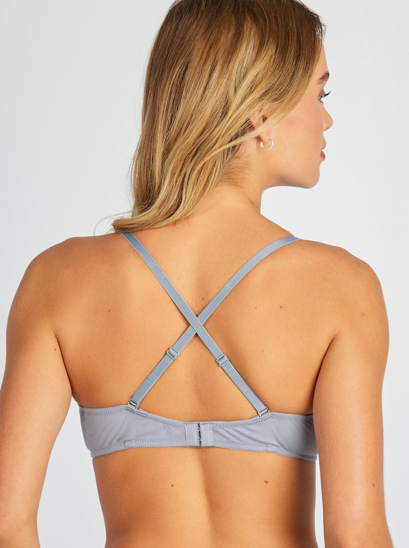 Triangelbeha zonder pads BLAUW - Kiabi