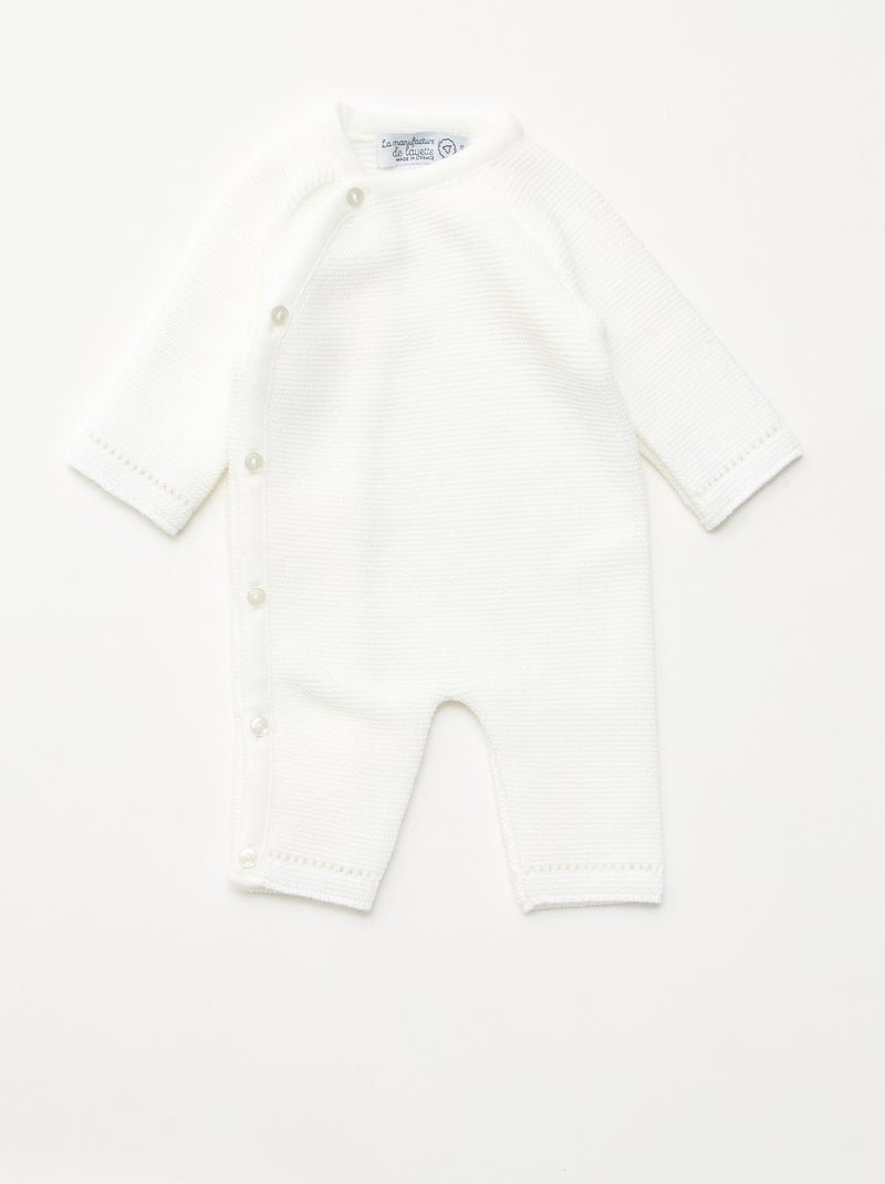 Tricot jumpsuit 'La manufacture de Layette' Wit - Kiabi
