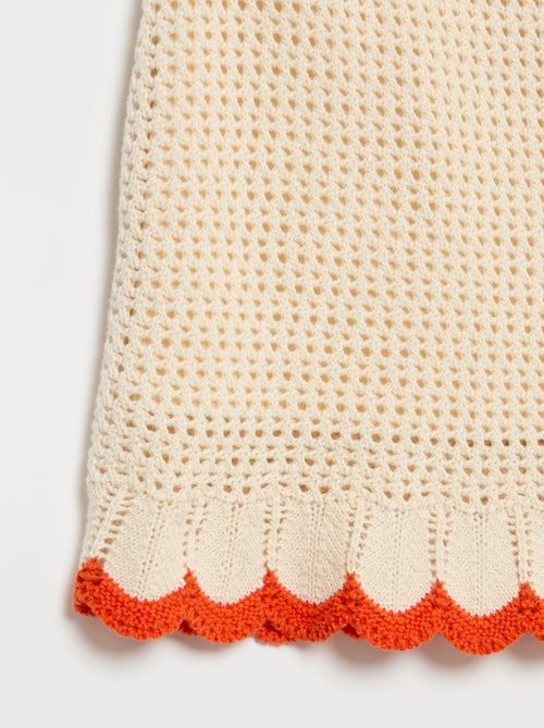Tricot rok met golvende afwerkingen - Kiabi