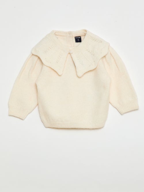 Tricot trui met afneembare kraag - Kiabi