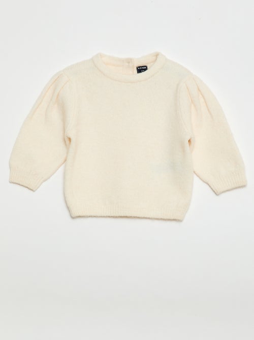 Tricot trui met afneembare kraag - Kiabi