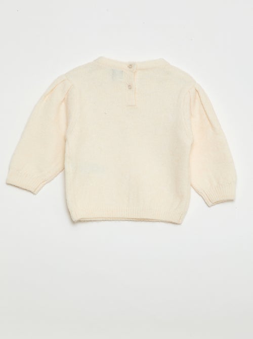 Tricot trui met afneembare kraag - Kiabi