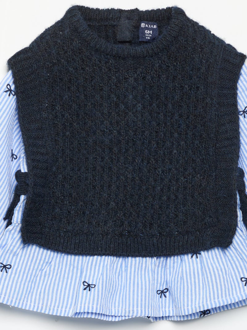 Trui 2-in-1 Blauw - Kiabi