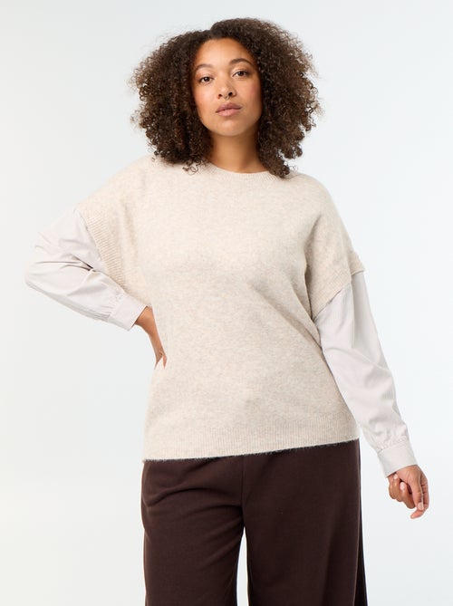 Trui 2-in-1 met overhemd - Kiabi Trui 2-in-1 met overhemd - Kiabi