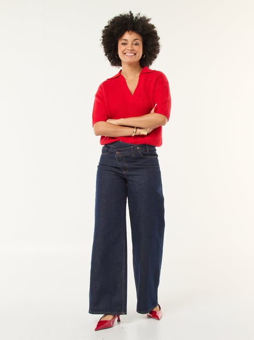 Trui in polostijl met V-hals - Kiabi