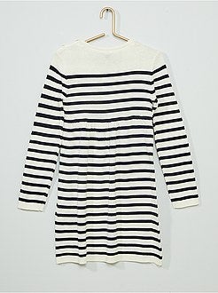 Trui-jurk in marinestijl - Kiabi