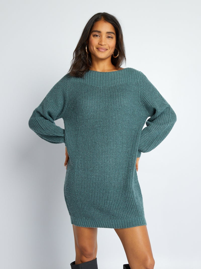 Trui-jurk 'JDY' blauw / groen - Kiabi
