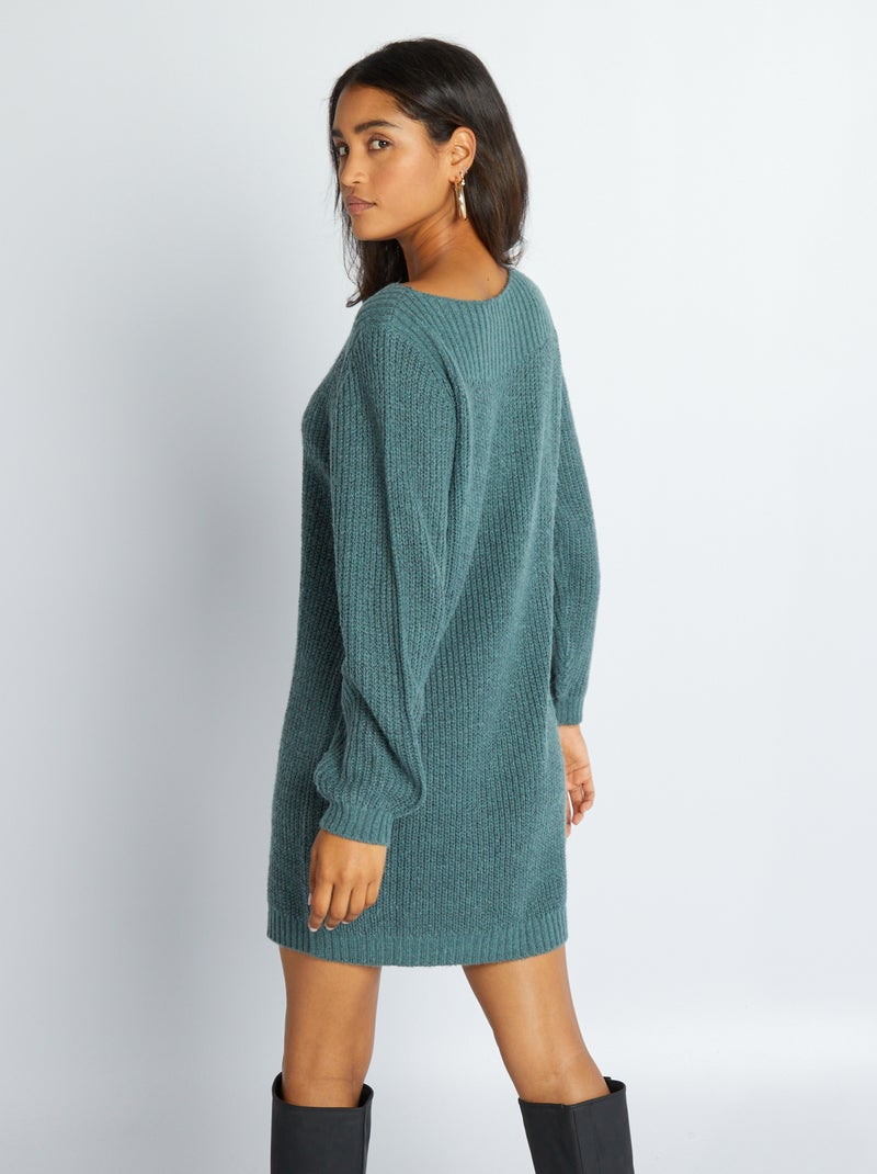 Trui-jurk 'JDY' blauw / groen - Kiabi
