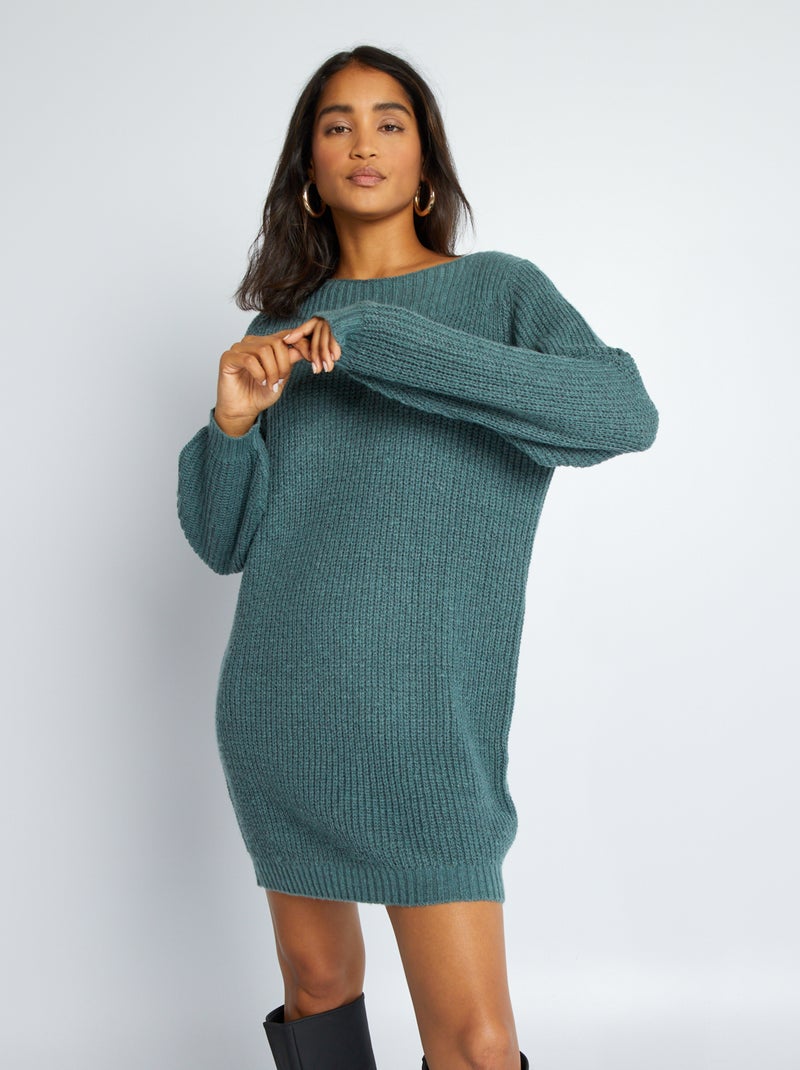 Trui-jurk 'JDY' blauw / groen - Kiabi