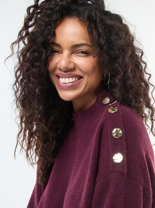 Trui-jurk met fantasieknopen - Kiabi