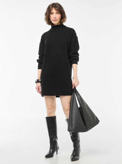 Trui-jurk met fantasieknopen - Kiabi