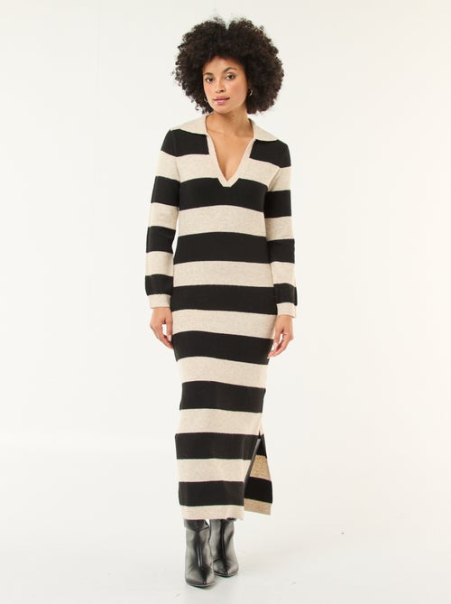 Trui-jurk met polokraagje en lange mouwen - Kiabi