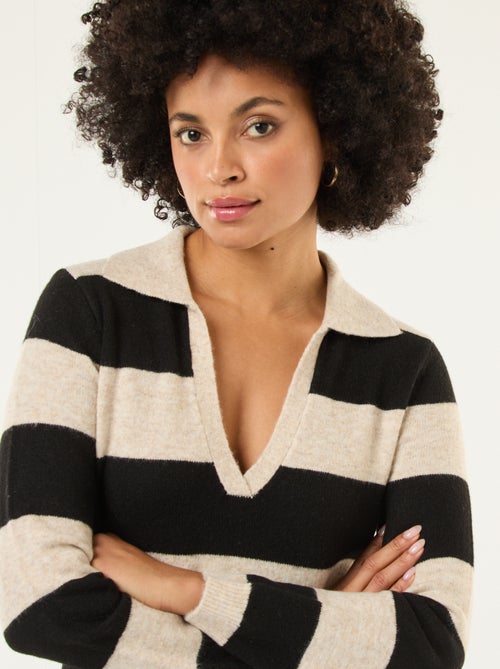 Trui-jurk met polokraagje en lange mouwen - Kiabi