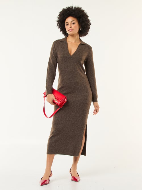 Trui-jurk met polokraagje en lange mouwen - Kiabi