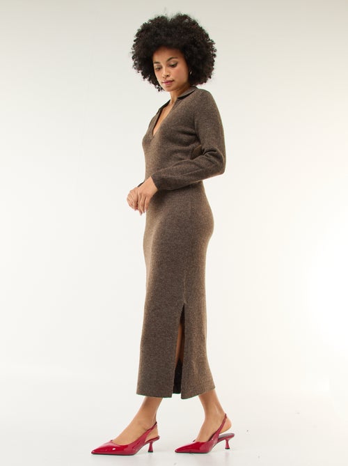 Trui-jurk met polokraagje en lange mouwen - Kiabi