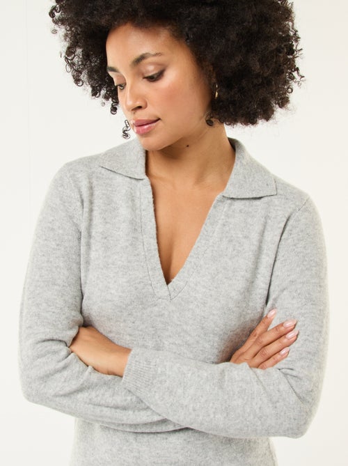 Trui-jurk met polokraagje en lange mouwen - Kiabi