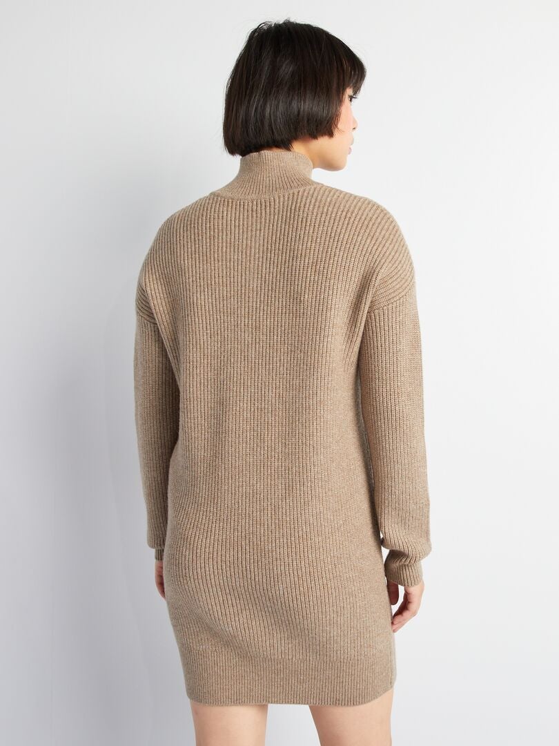 Cream PUMPKIN - Gebreide jurk - ancient scroll/beige