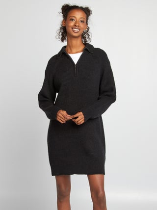 Trui-jurk met schipperskraag
