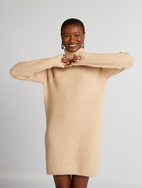 Trui-jurk van dik tricot - Kiabi