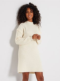 Trui-jurk van dik tricot - Kiabi