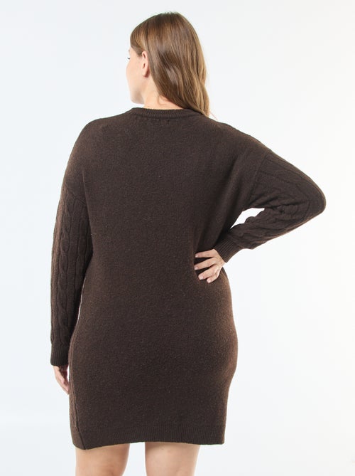 Trui-jurk van kabeltricot - Kiabi