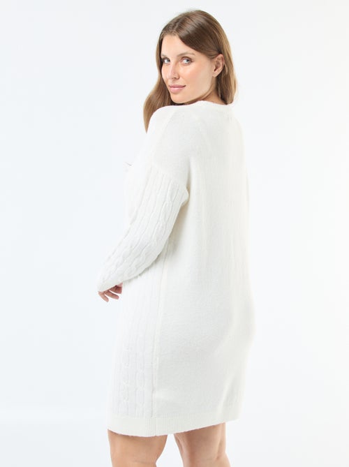 Trui-jurk van kabeltricot - Kiabi