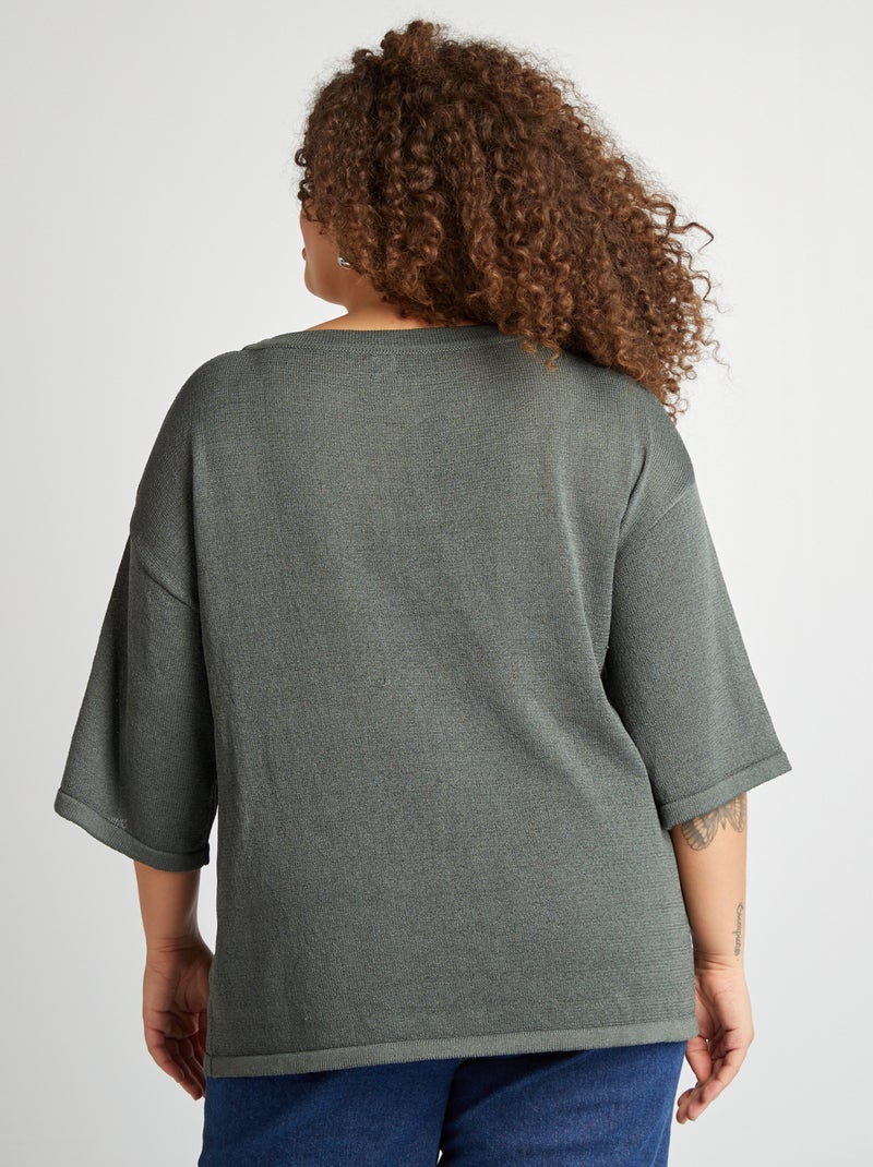 Trui met 3/4-mouwen GROEN - Kiabi