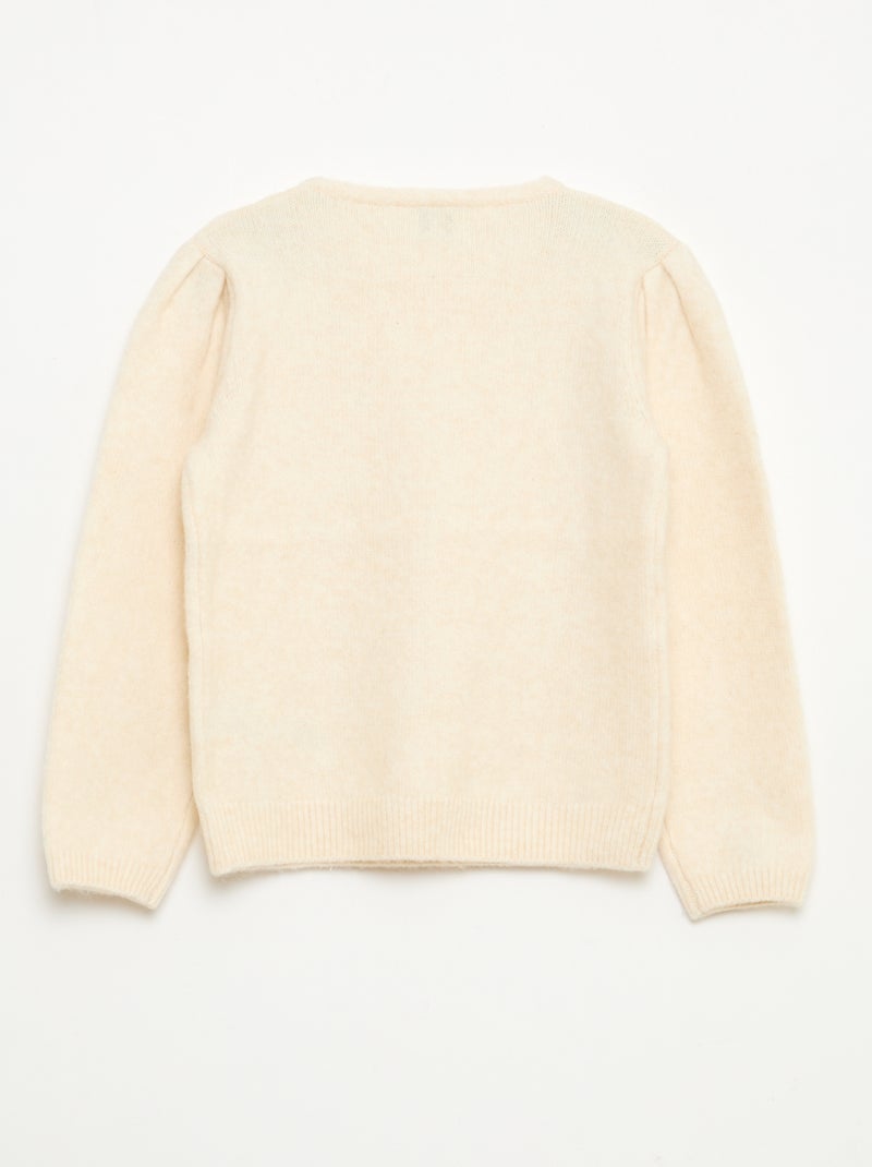 Trui met afneembaar kraagje Wit - Kiabi