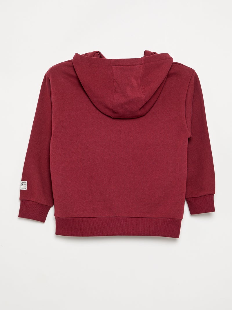 Trui met capuchon en print Rood - Kiabi