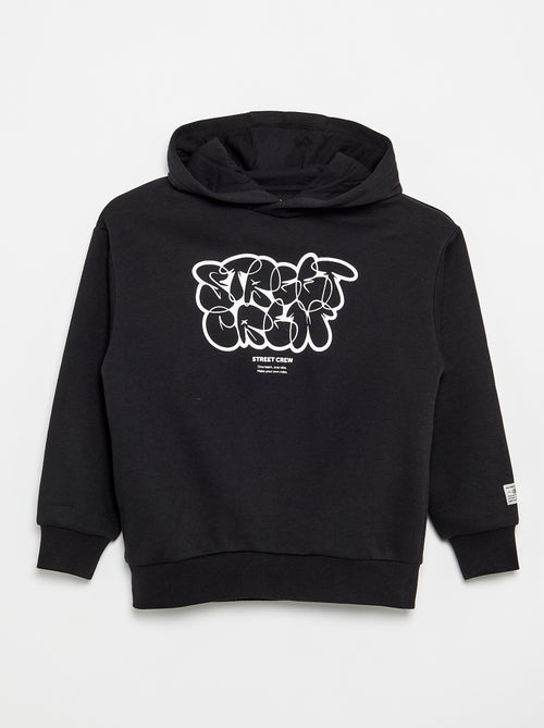 Trui met capuchon en print - Kiabi