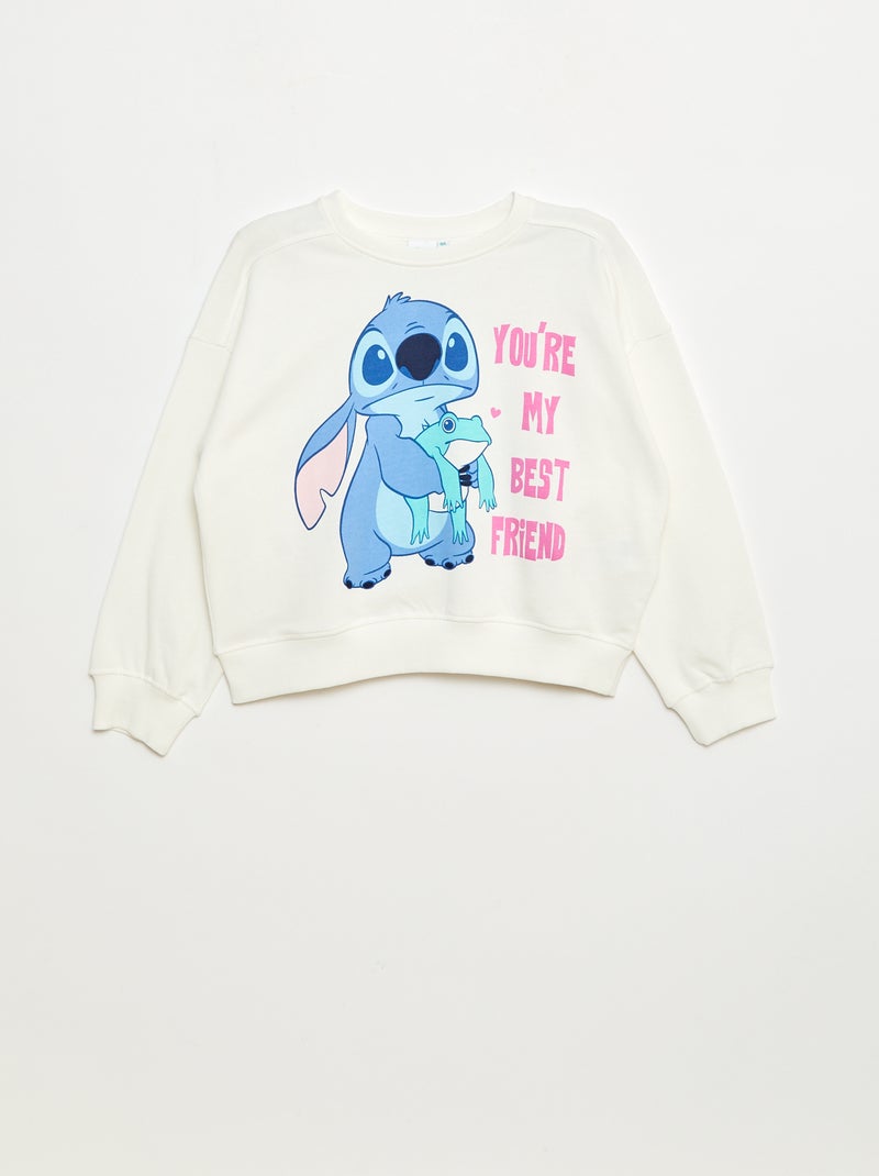 Trui met 'Disney'/'Stitch'-print wit - Kiabi