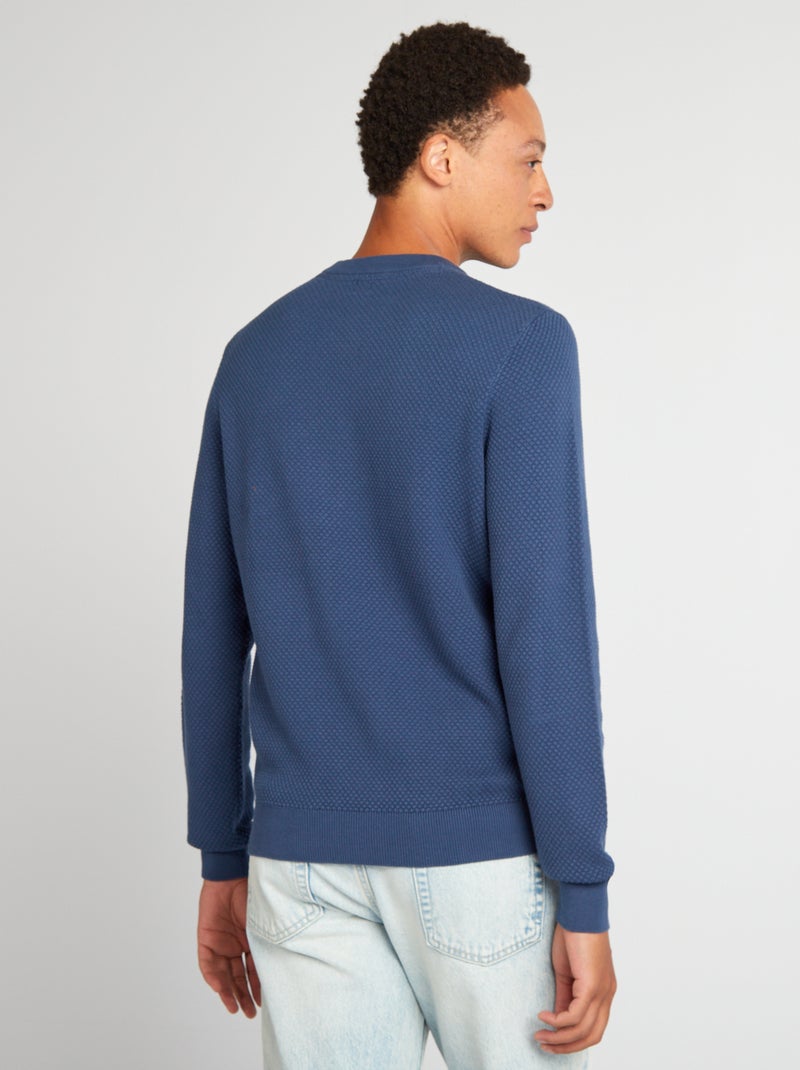 Trui met fantasiepatroontje BLAUW - Kiabi