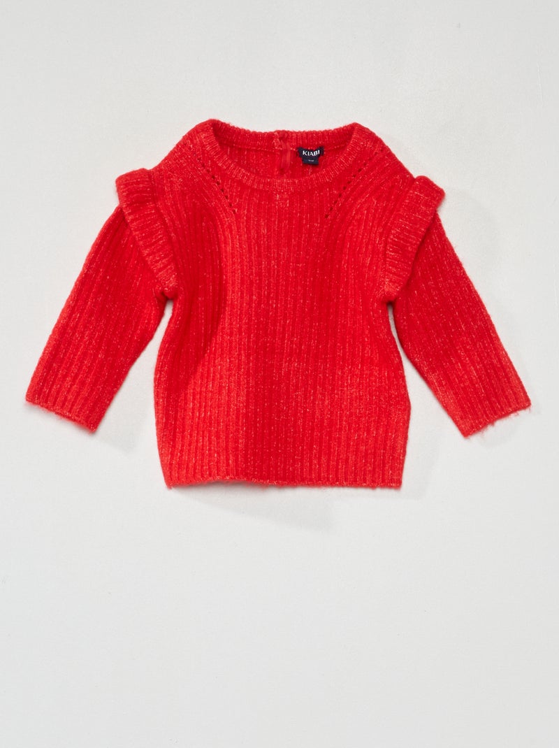 Trui met fantasiepatroontje ROOD - Kiabi