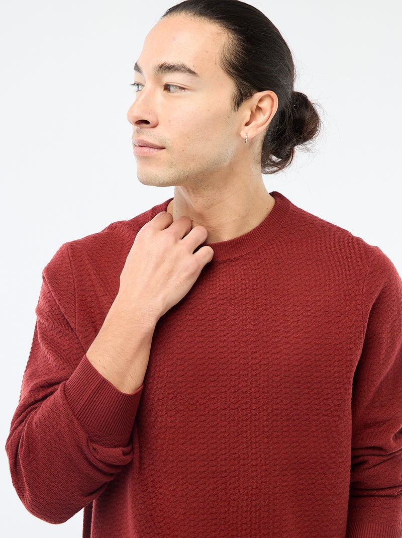 Trui met fantasiepatroontje Rood - Kiabi