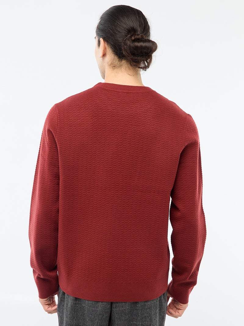 Trui met fantasiepatroontje Rood - Kiabi