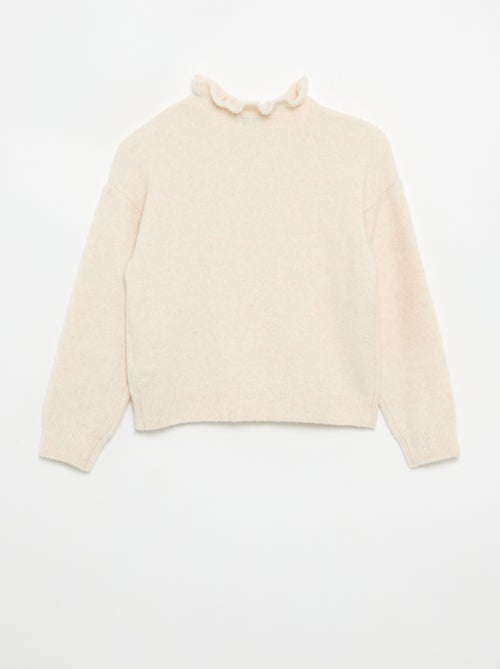 Trui met golvende opstaande kraag - Kiabi