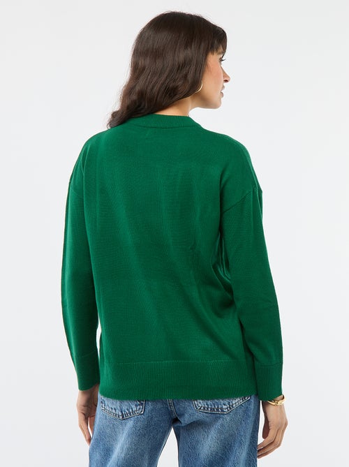 Trui met kersthondprint - Kiabi