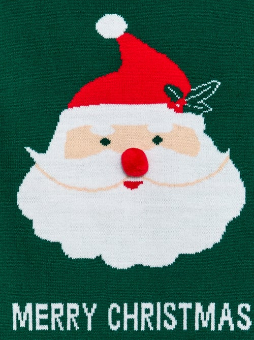 Trui met kerstmanprint en ronde hals - Kiabi