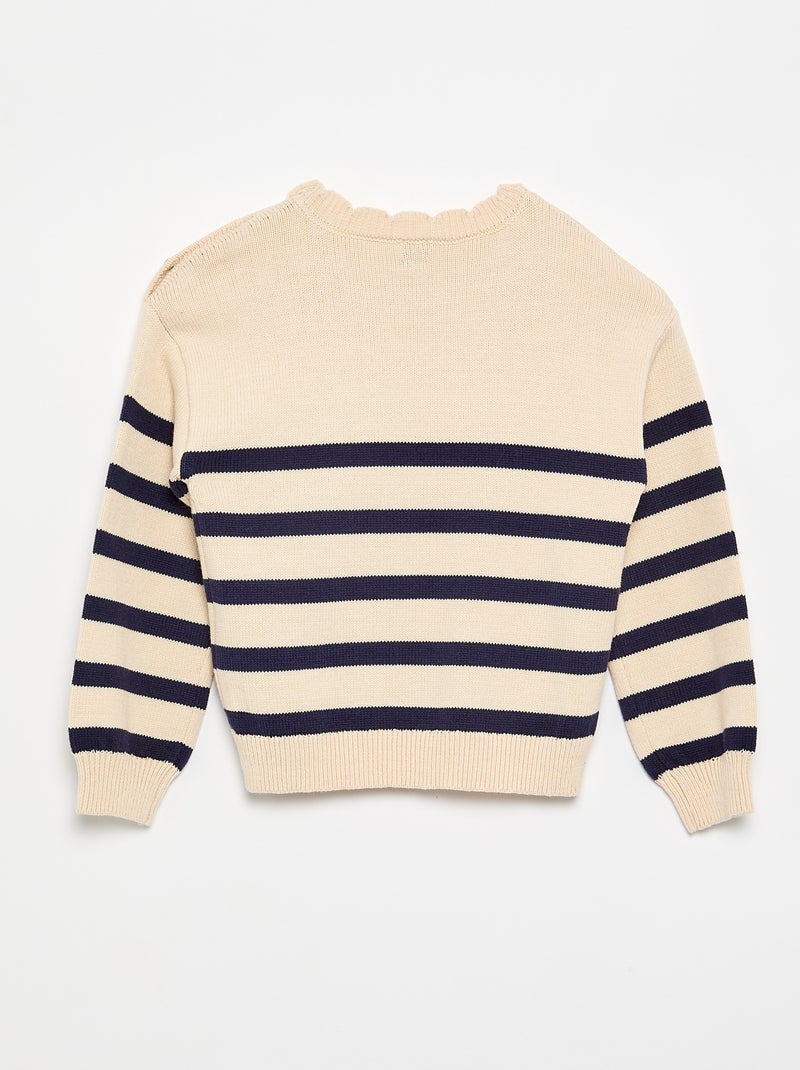 Trui met knoopsluiting op de schouder Blauw - Kiabi