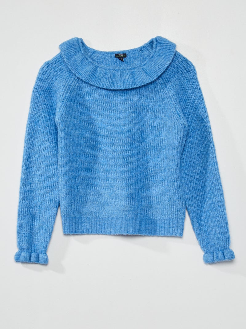 Trui met kraagje BLAUW - Kiabi