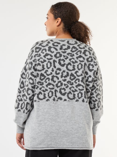 Trui met luipaardprint 'Only Carmakoma' - Kiabi