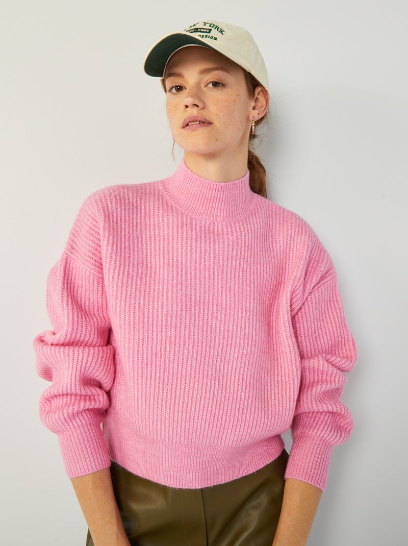 Trui met opstaande kraag ROSE - Kiabi