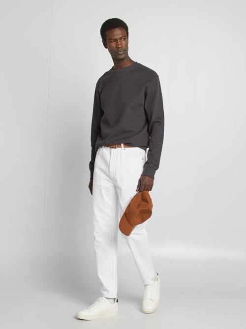 Trui met piquétextuur en ronde hals - Kiabi