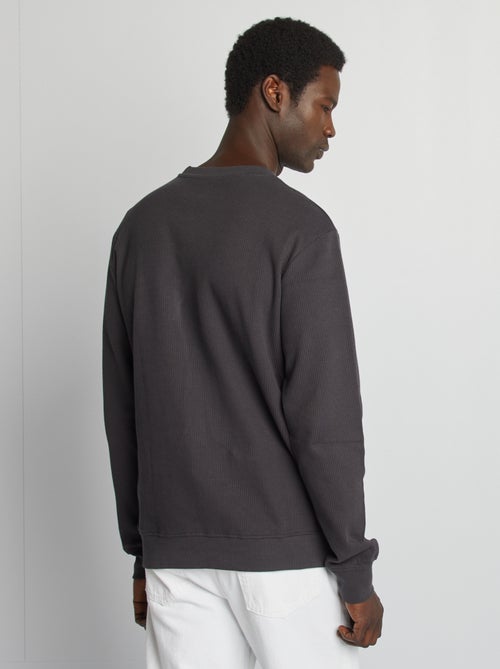 Trui met piquétextuur en ronde hals - Kiabi