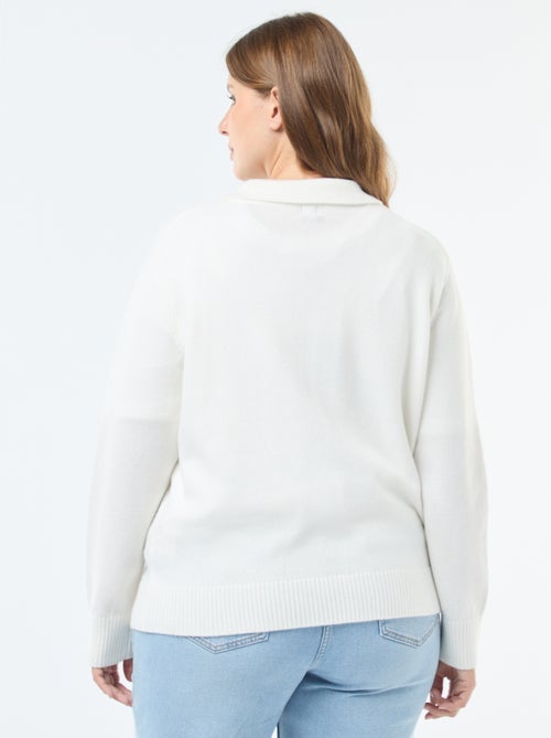 Trui met polokraag en sieraadknopen - Kiabi