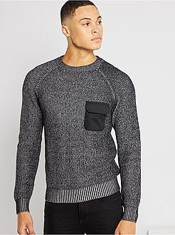 Trui met raglanmouwen en borstzak - Kiabi